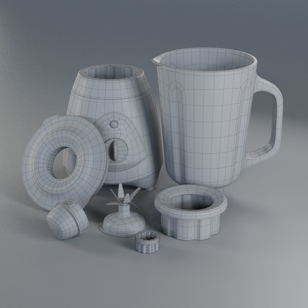 Blender kitchen 3D model_7