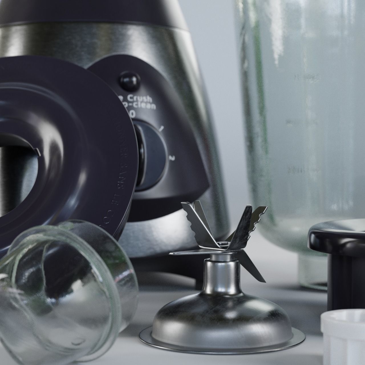 Blender kitchen 3D model_5