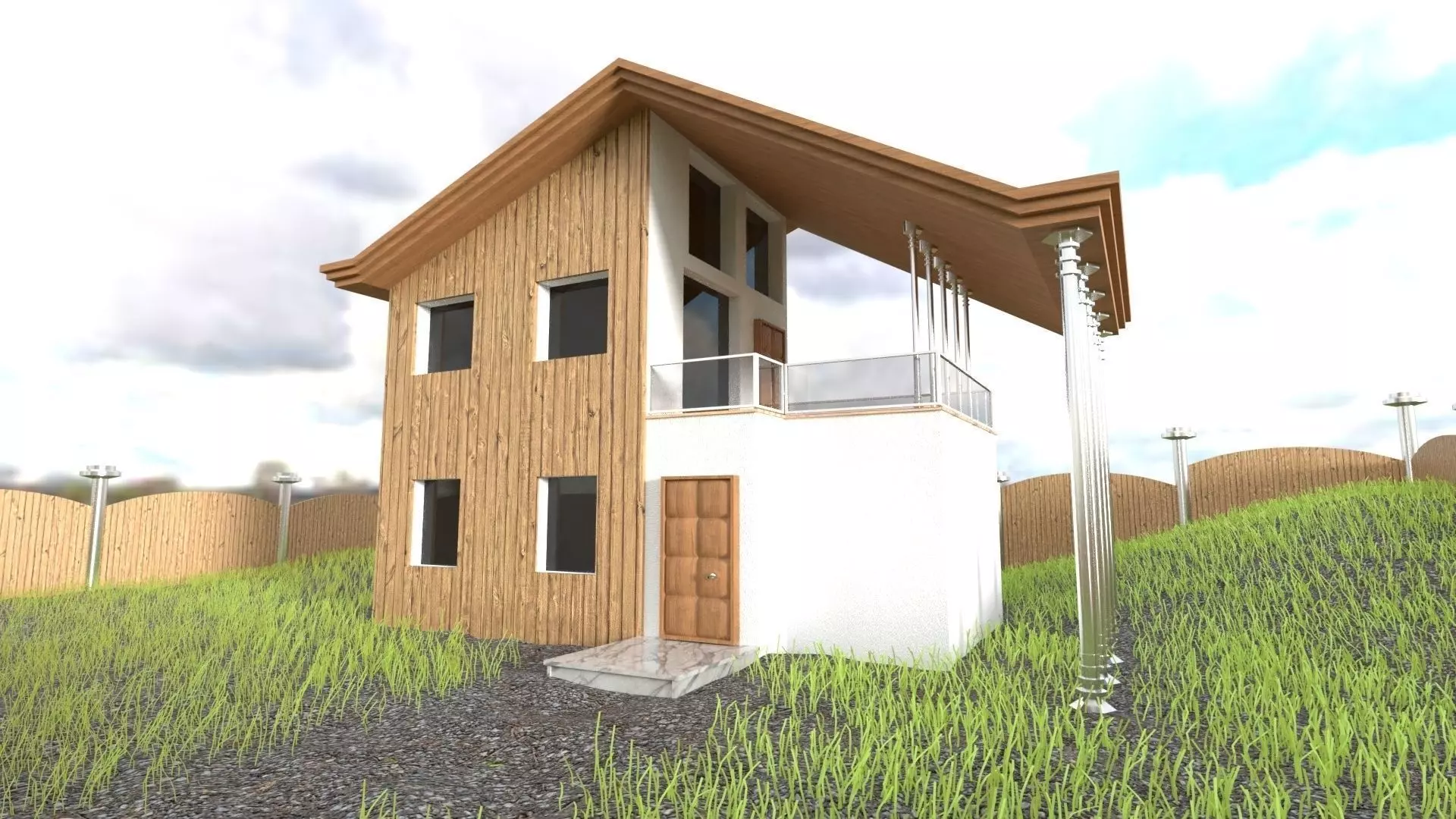 House Exterior 3D model_0