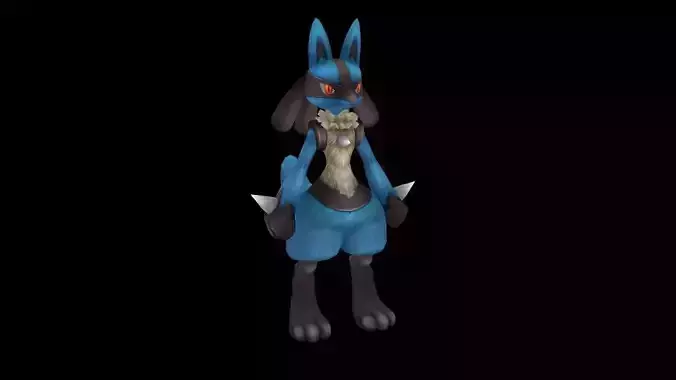 Lucario 3D Model Pokemon