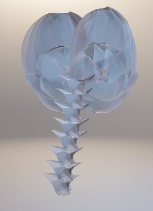 Brain skull with bone in it 3D model