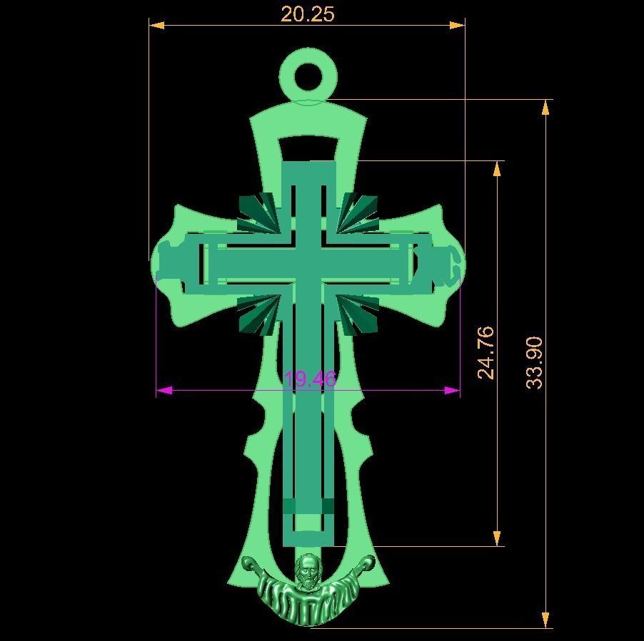 PENDANT Religious Cross 10 3D print model_6