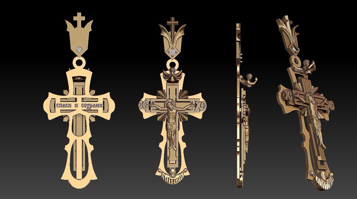 PENDANT Religious Cross 10 3D print model_0
