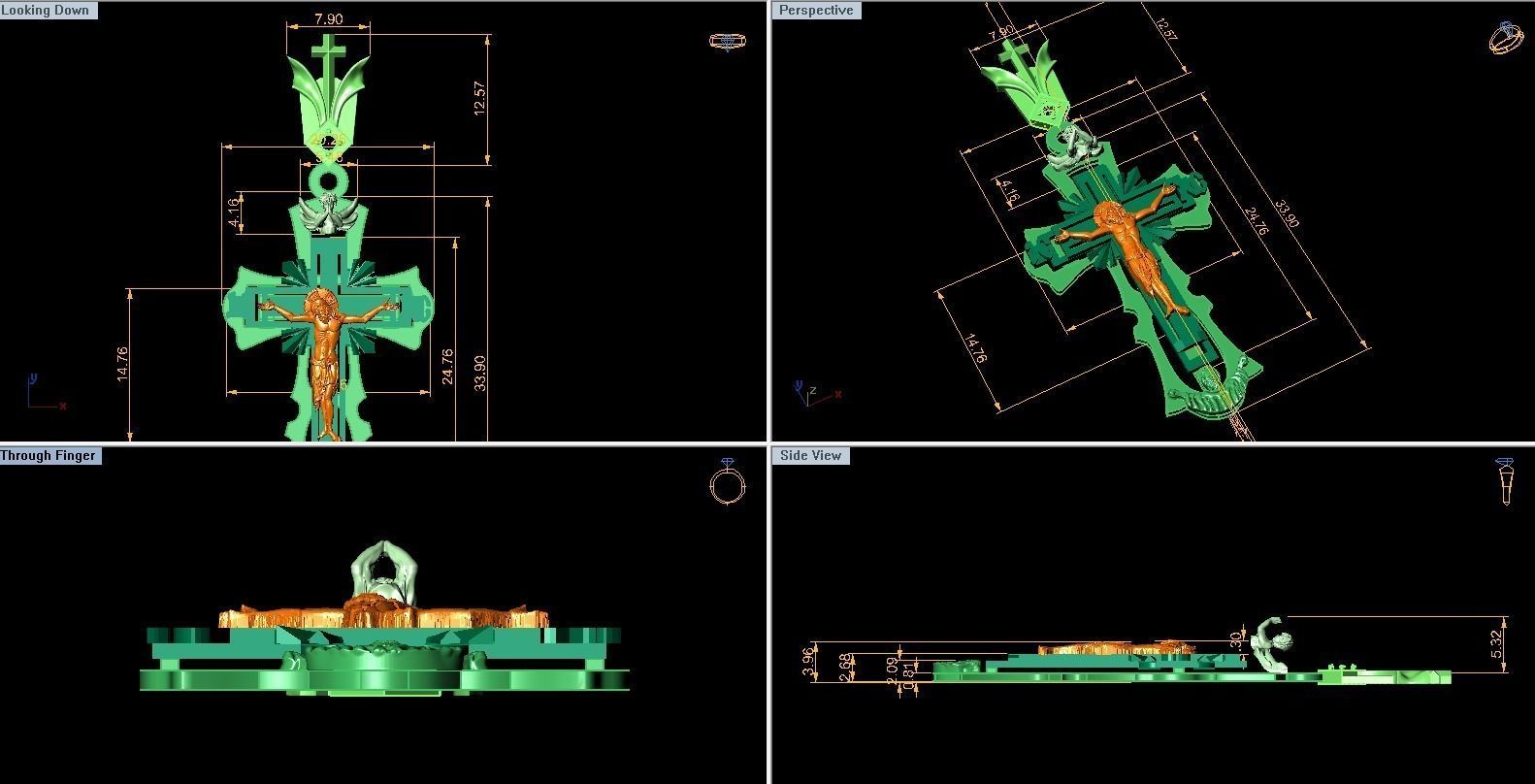 PENDANT Religious Cross 10 3D print model_10