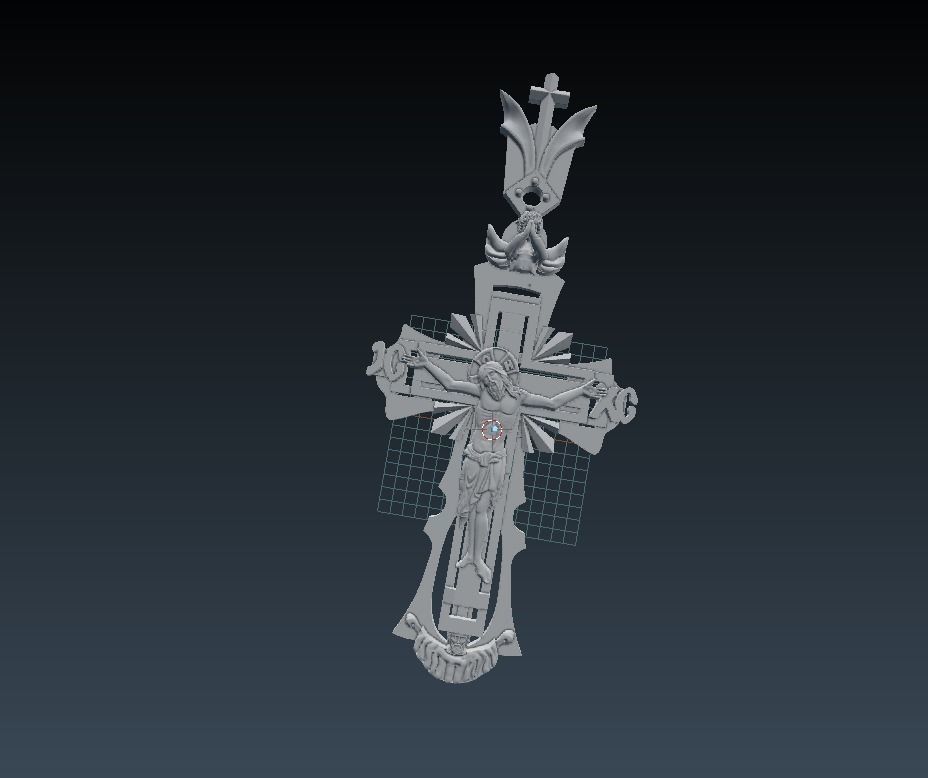 PENDANT Religious Cross 10 3D print model_3