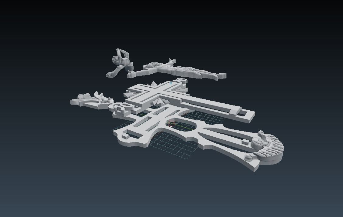 PENDANT Religious Cross 10 3D print model_5