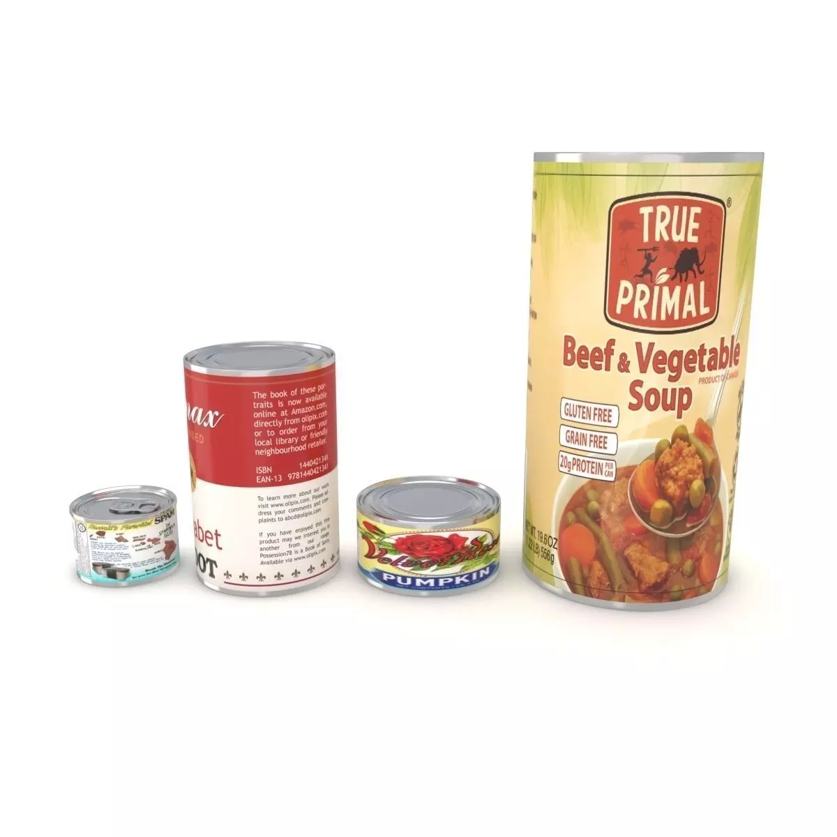 Canned Food Set 3D model_0