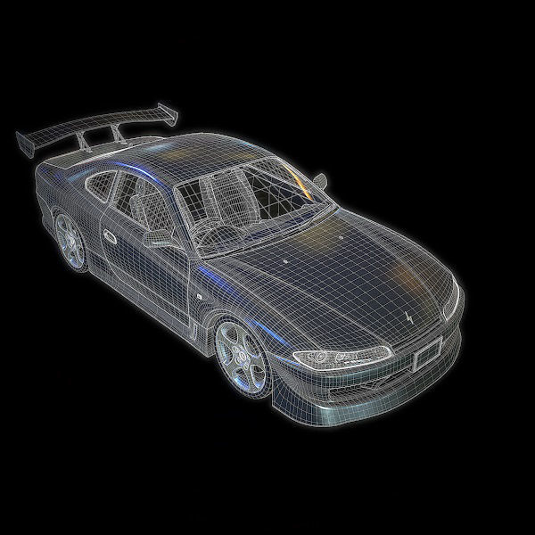 nissan silvia s15 3D model_2