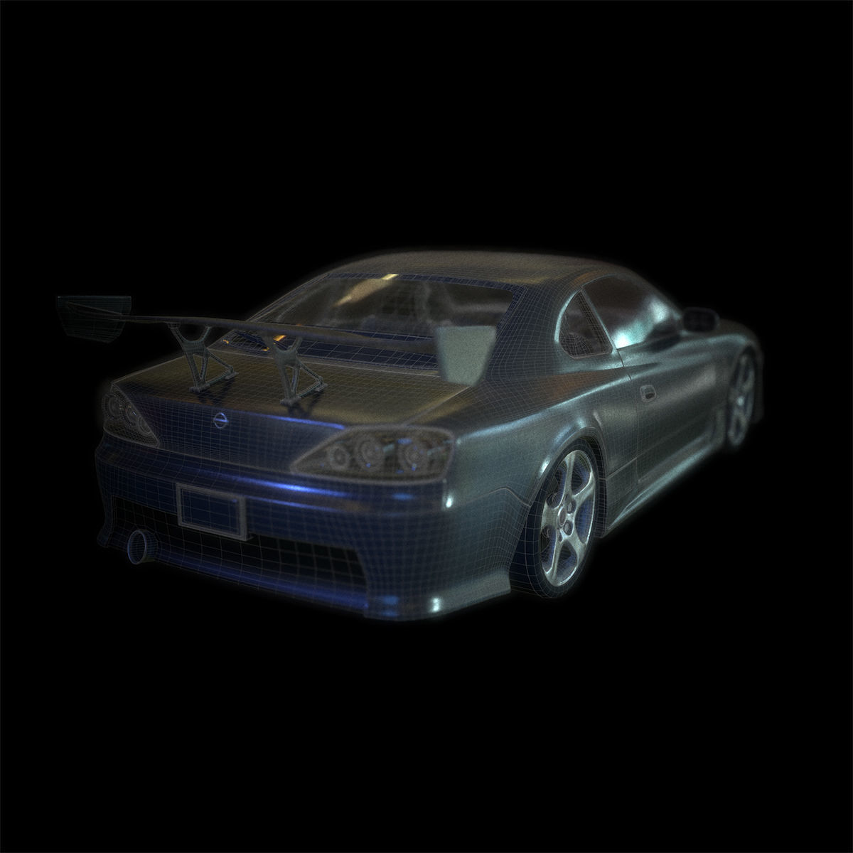 nissan silvia s15 3D model_6