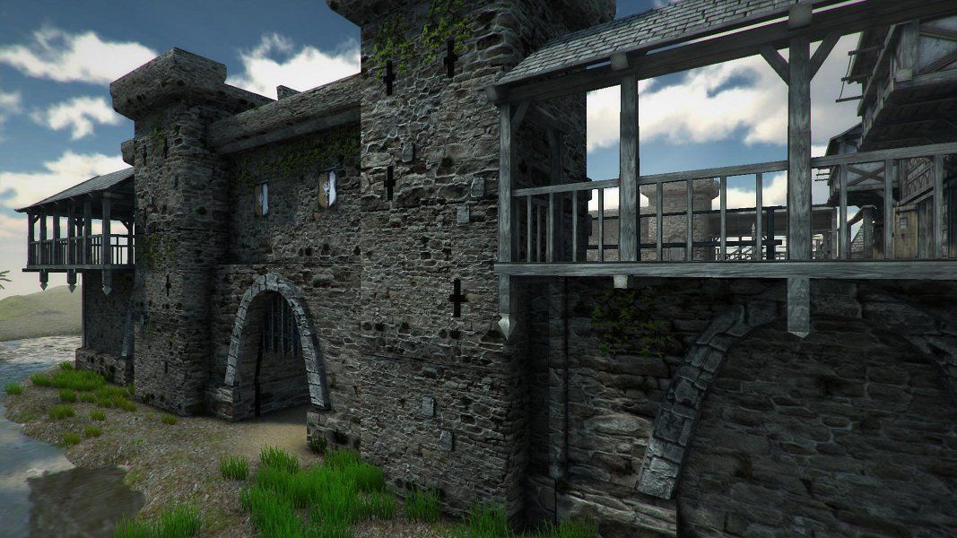 Medieval Castle Low-poly 3D model_3