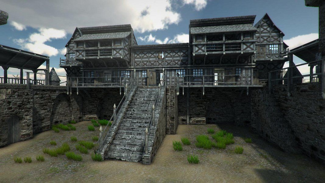 Medieval Castle Low-poly 3D model_4