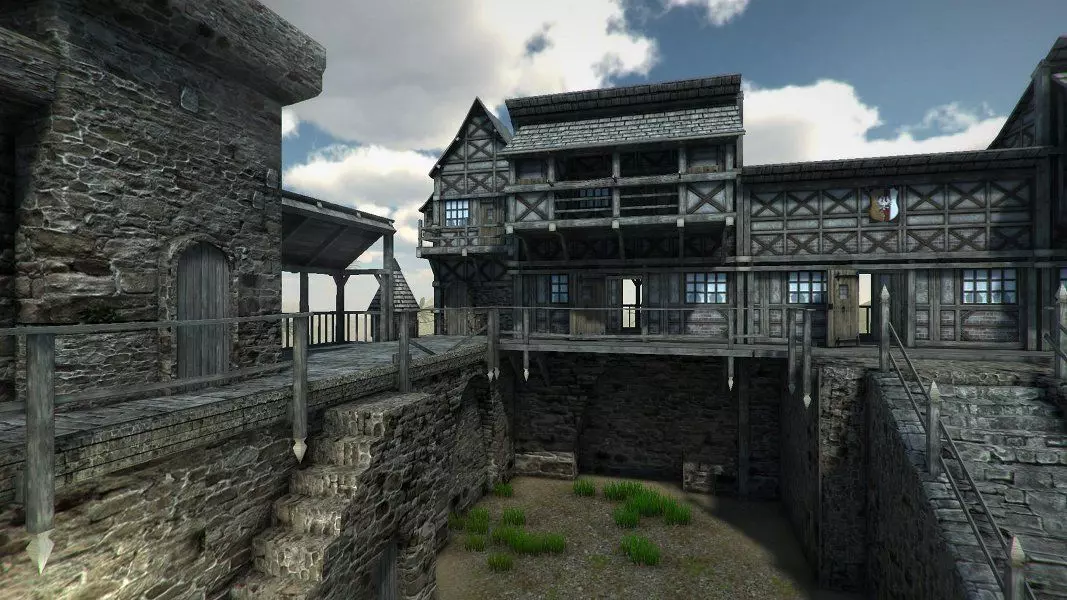 Medieval Castle Low-poly 3D model_0