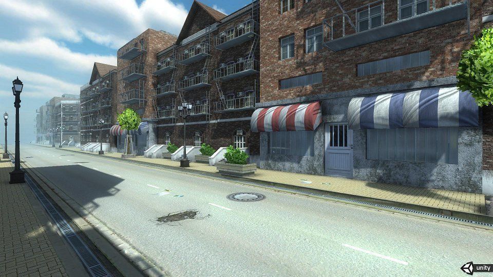 Modern City Low-poly 3D model_26