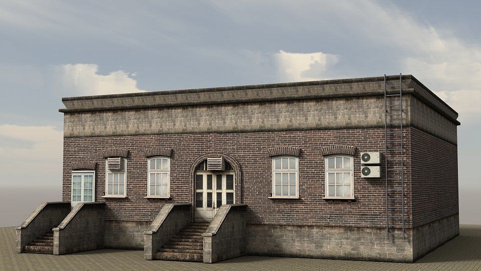 Modern City Low-poly 3D model_13