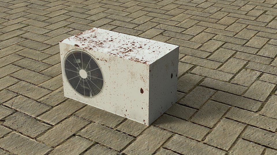 Modern City Low-poly 3D model_4