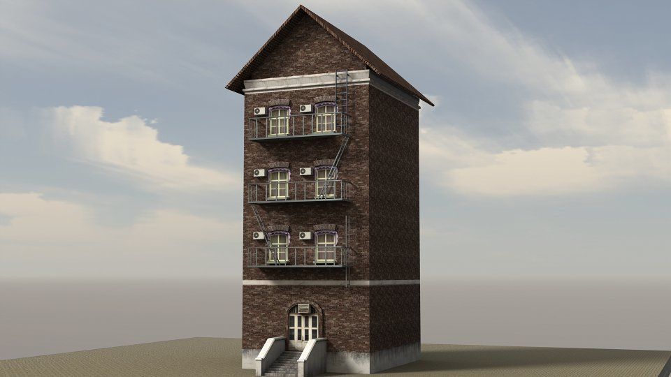 Modern City Low-poly 3D model_15