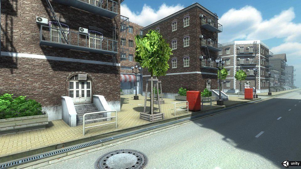 Modern City Low-poly 3D model_25