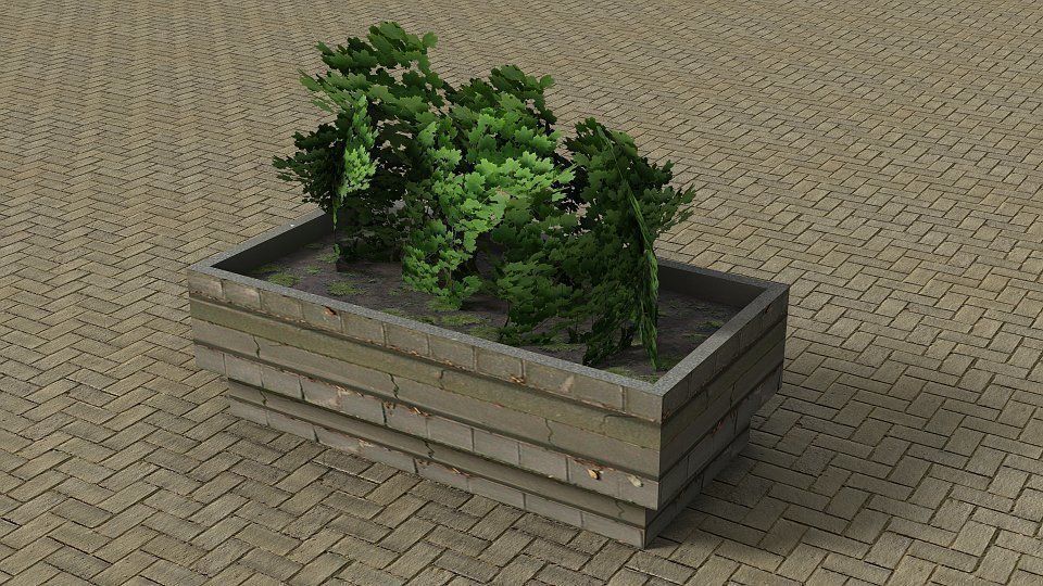 Modern City Low-poly 3D model_7