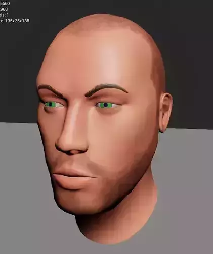 Modular Game Character Head