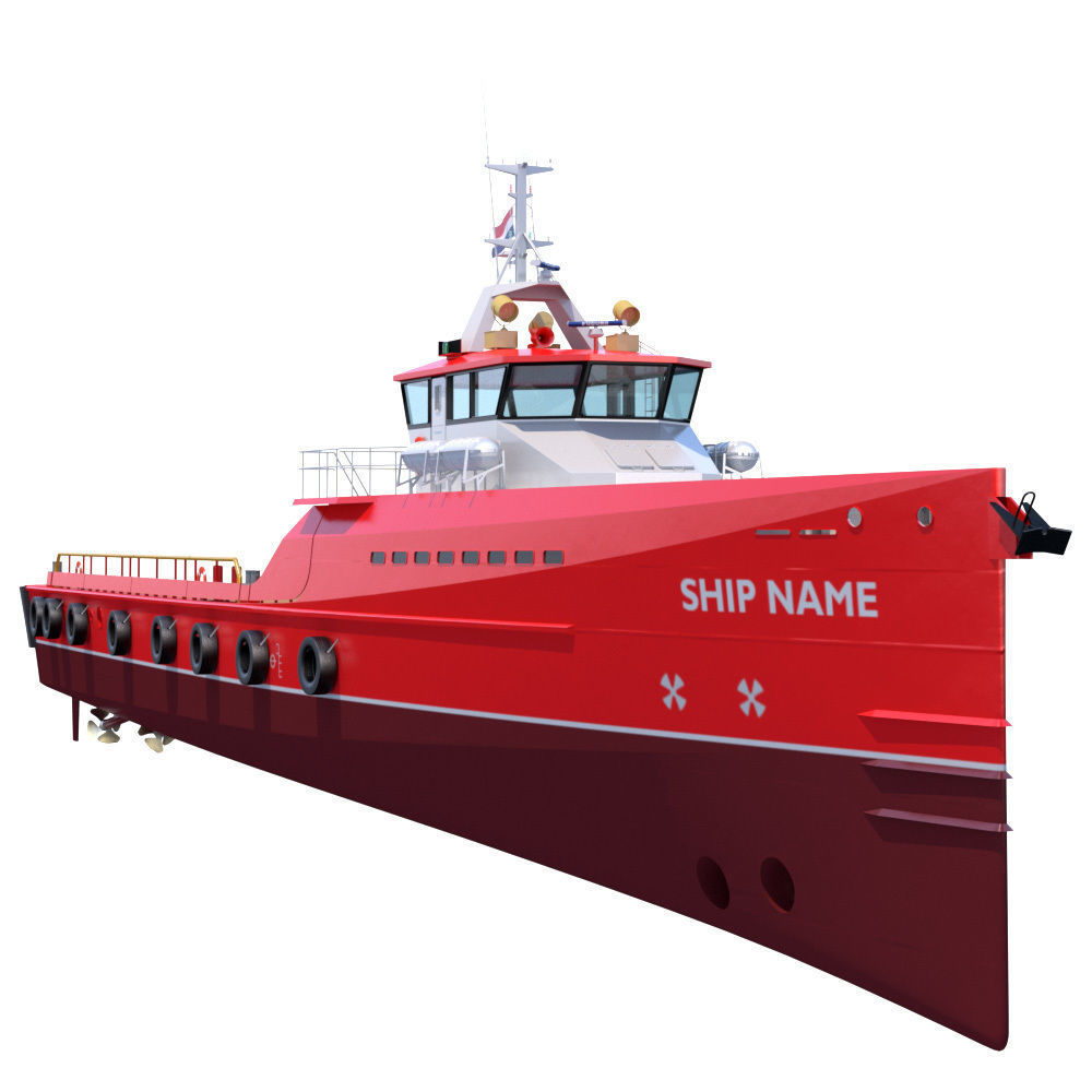Fast Crew Supplier Vessel 3D model_2