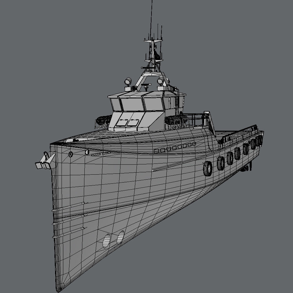 Fast Crew Supplier Vessel 3D model_5