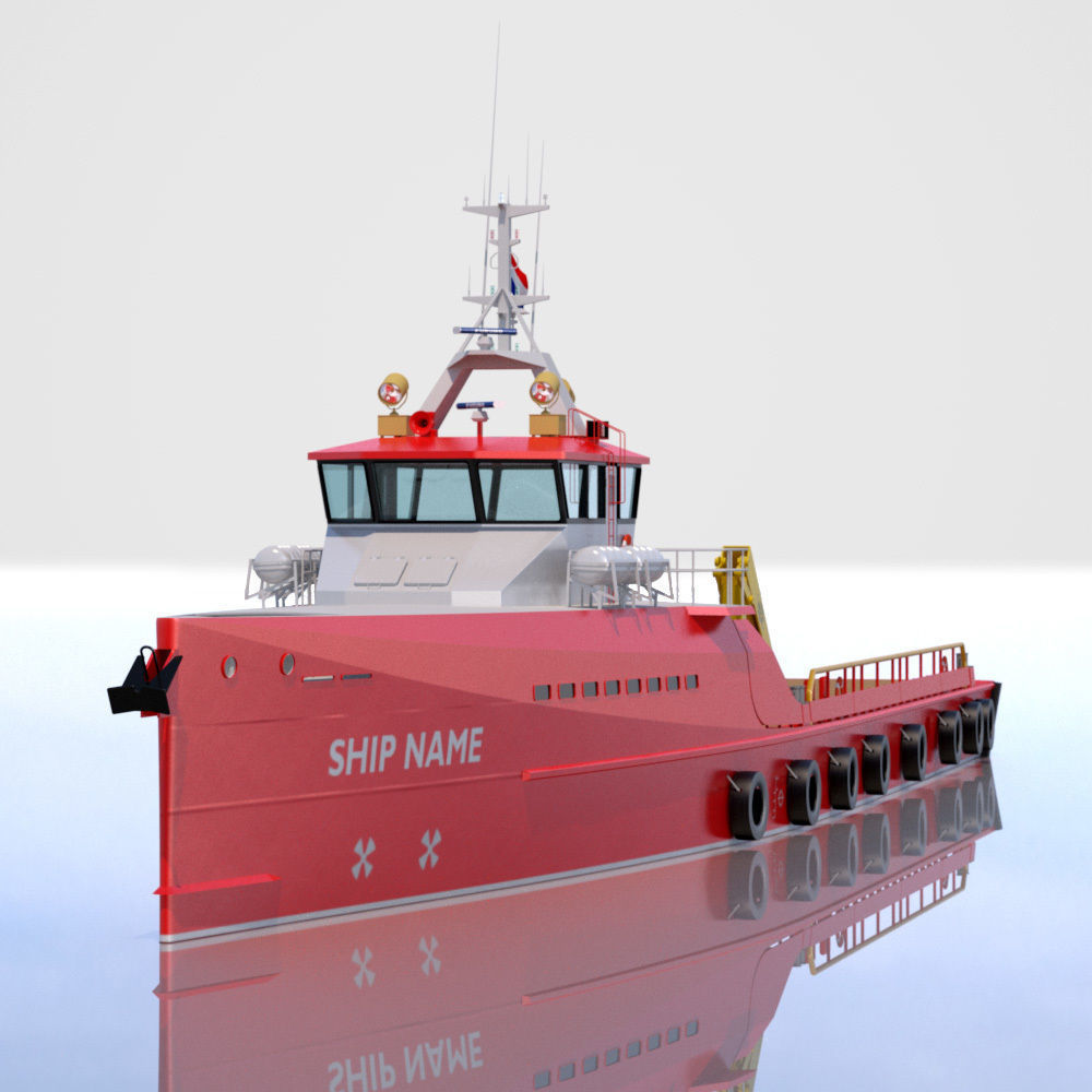 Fast Crew Supplier Vessel 3D model_8