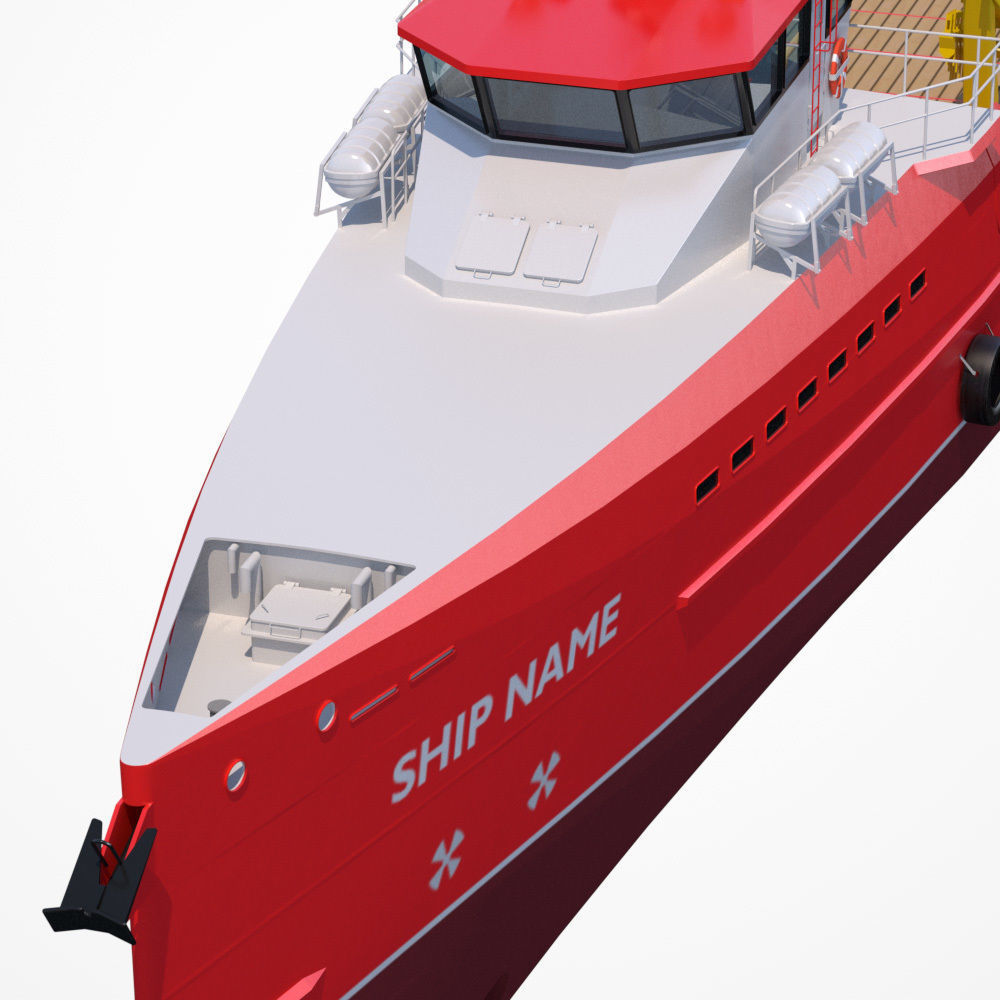 Fast Crew Supplier Vessel 3D model_10