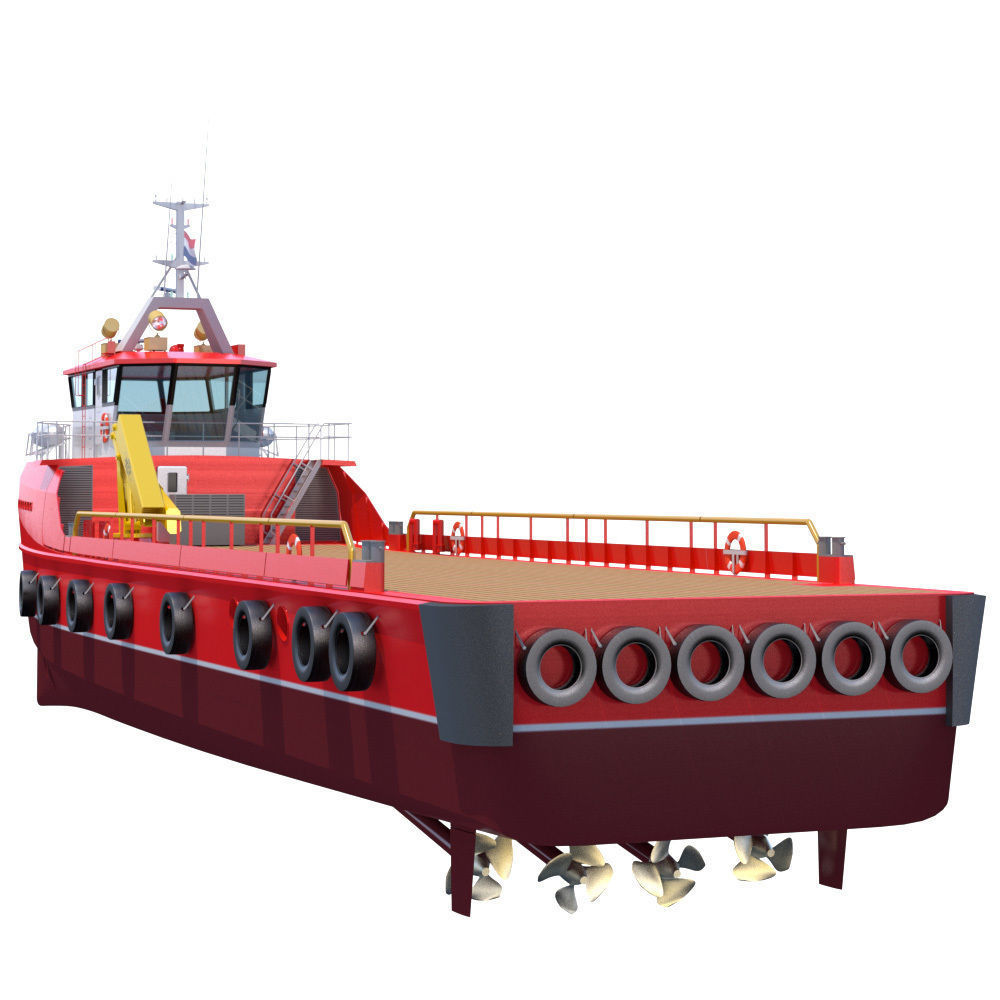 Fast Crew Supplier Vessel 3D model_4