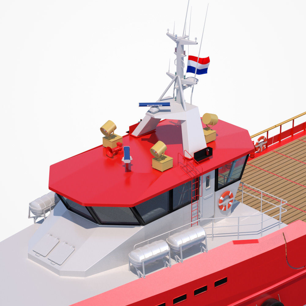 Fast Crew Supplier Vessel 3D model_9