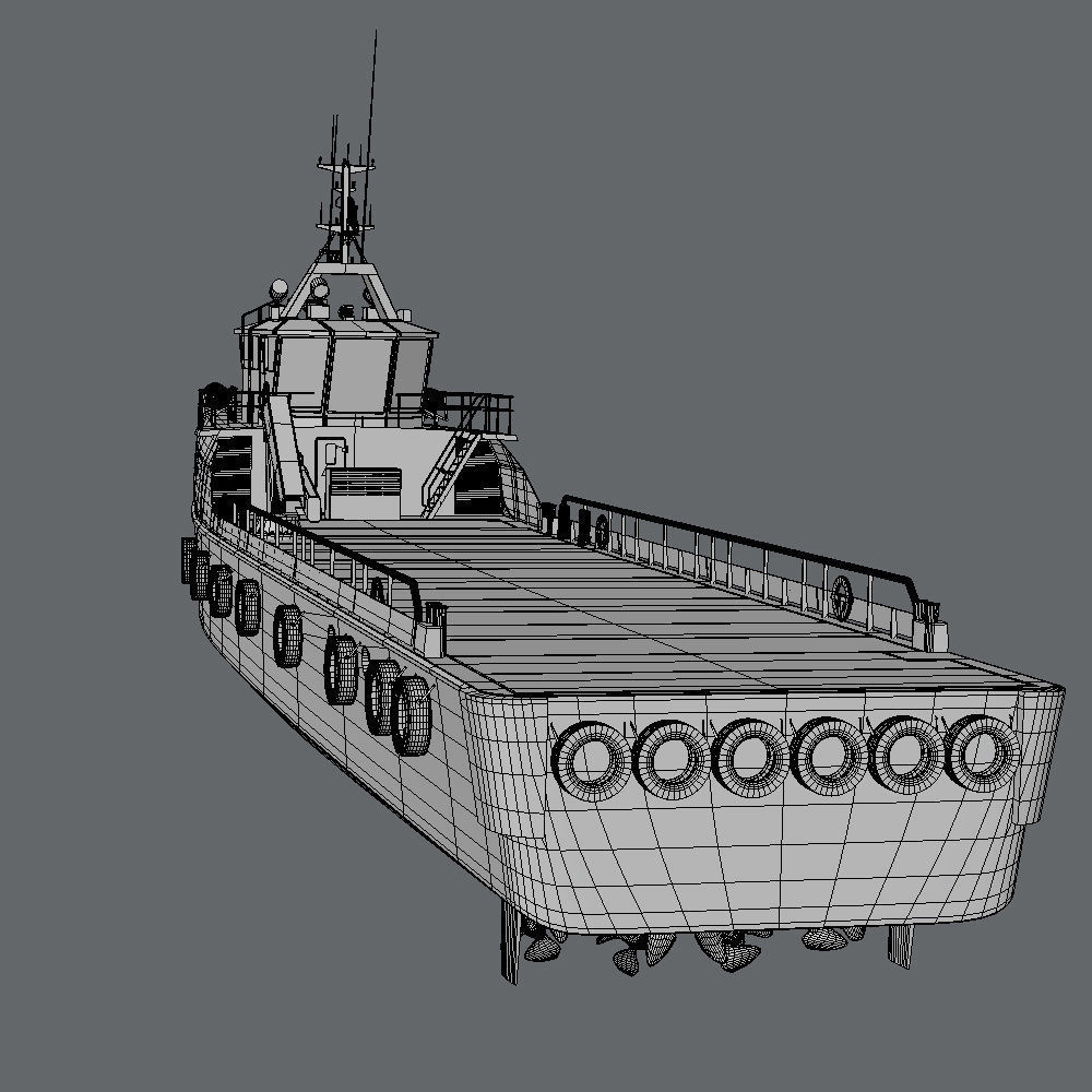 Fast Crew Supplier Vessel 3D model_6
