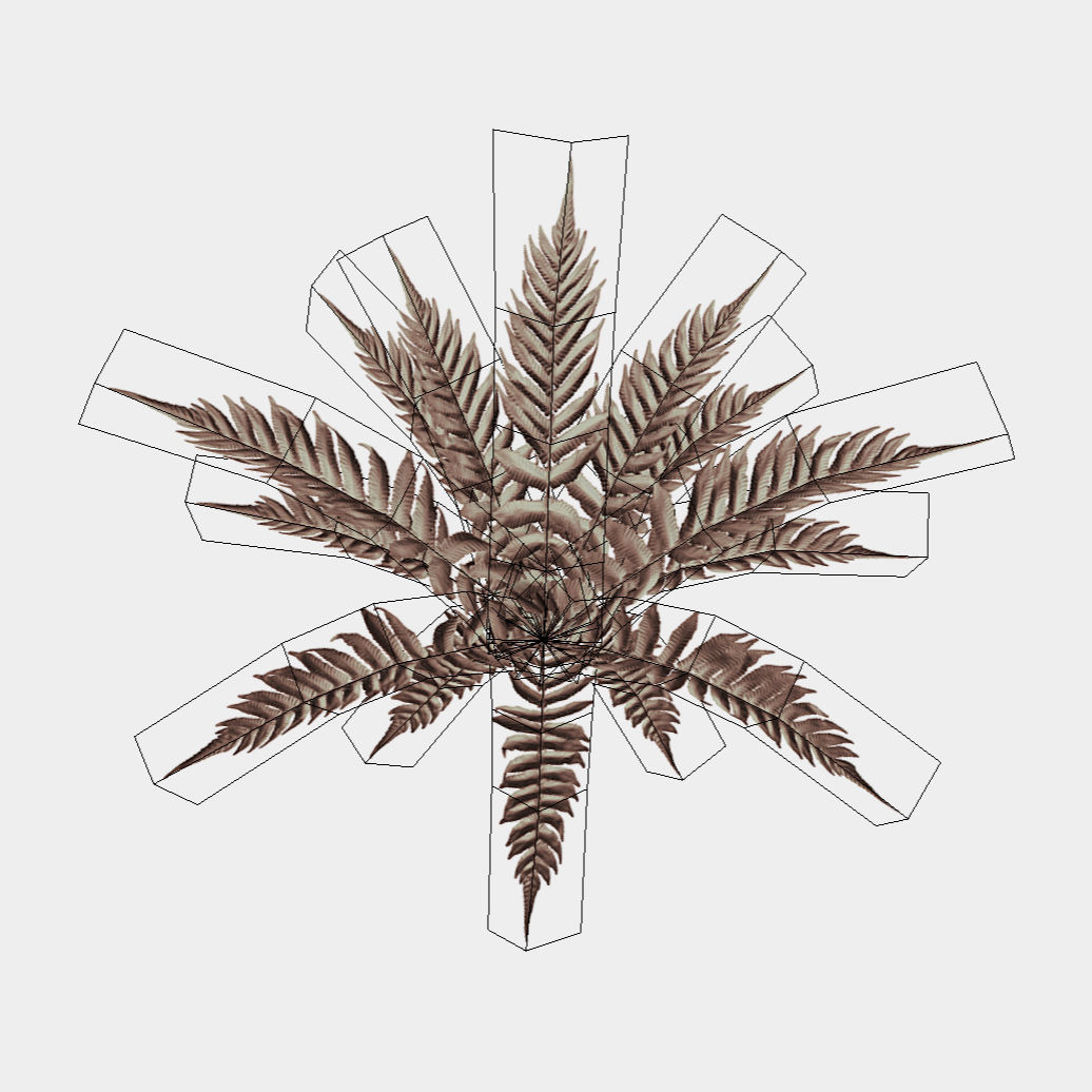 Fern Plant Low-poly 3D model_3