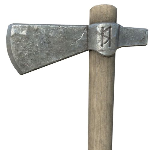 Battle-Axe axe Low-poly 3D model