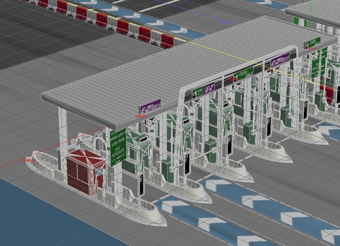 Highway Toll-Gate  3D model_6
