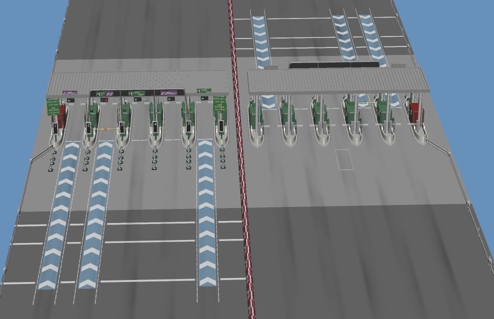 Highway Toll-Gate  3D model_5