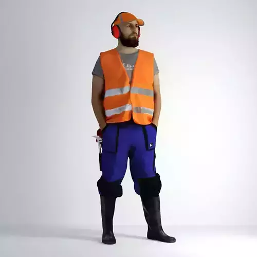 3D Scan Man Worker Safety 018