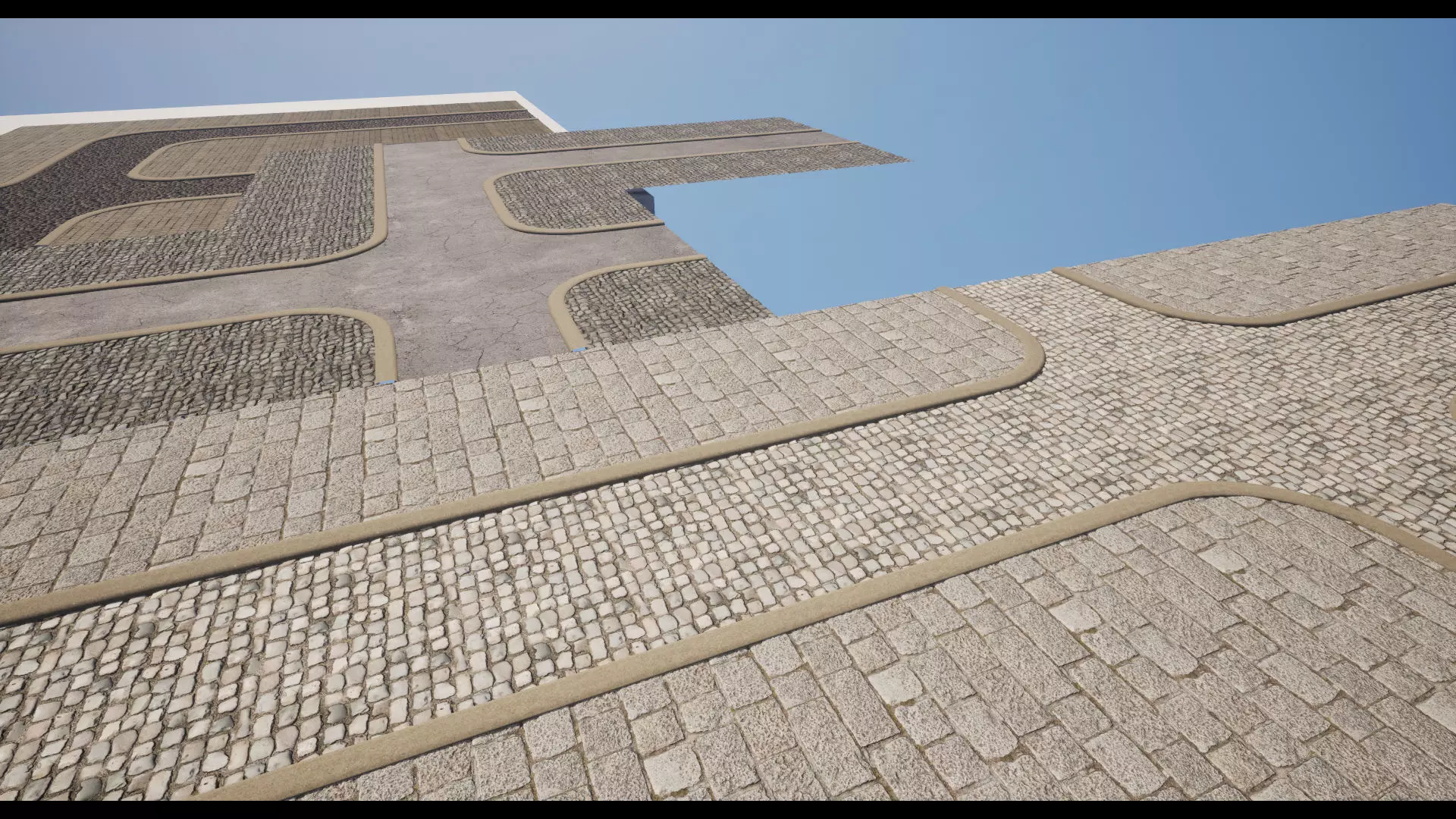 Modular Road Low-poly 3D model_1