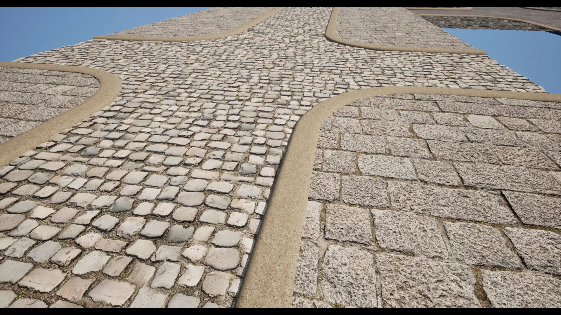 Modular Road Low-poly 3D model_2