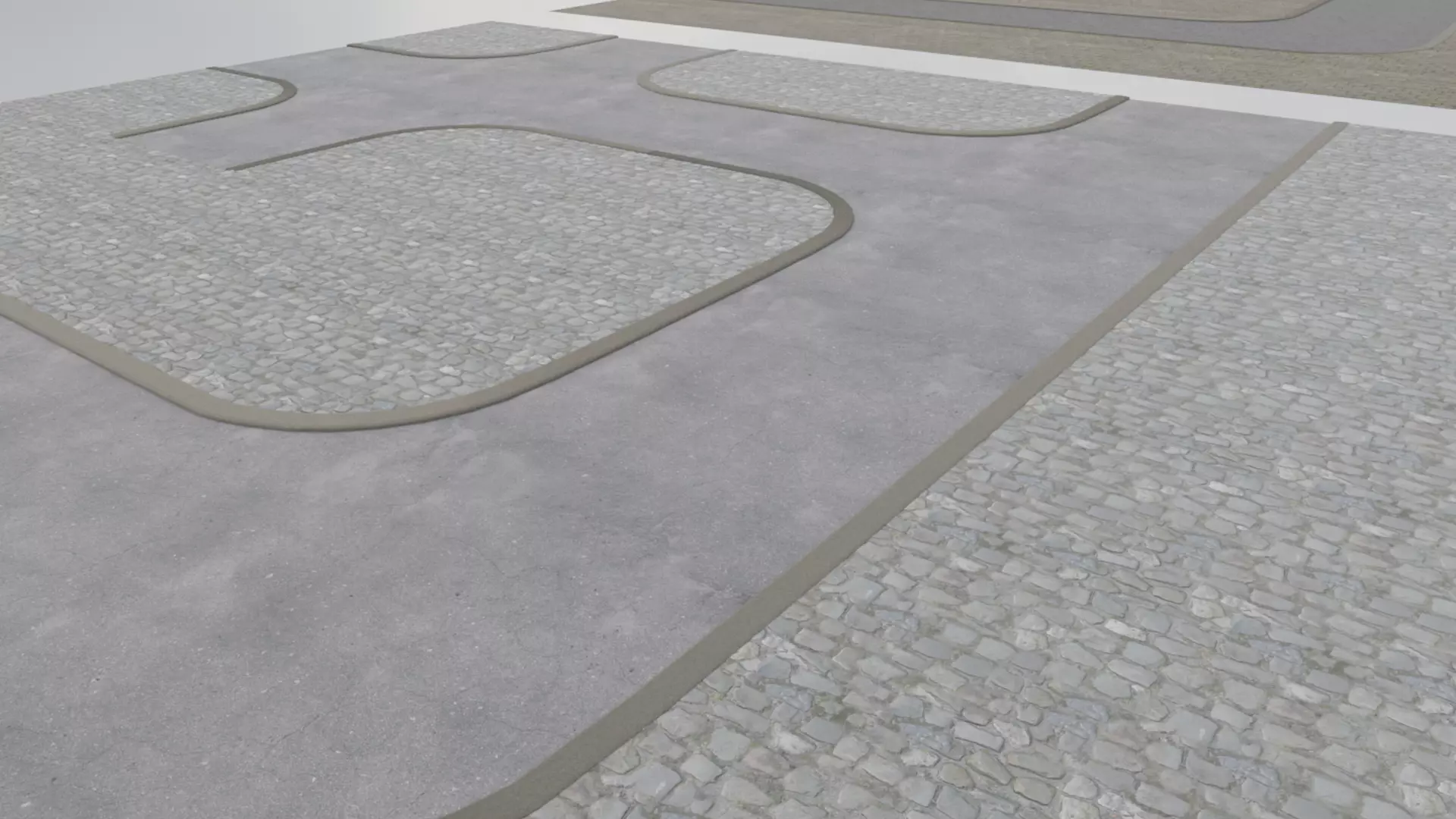 Modular Road Low-poly 3D model_5