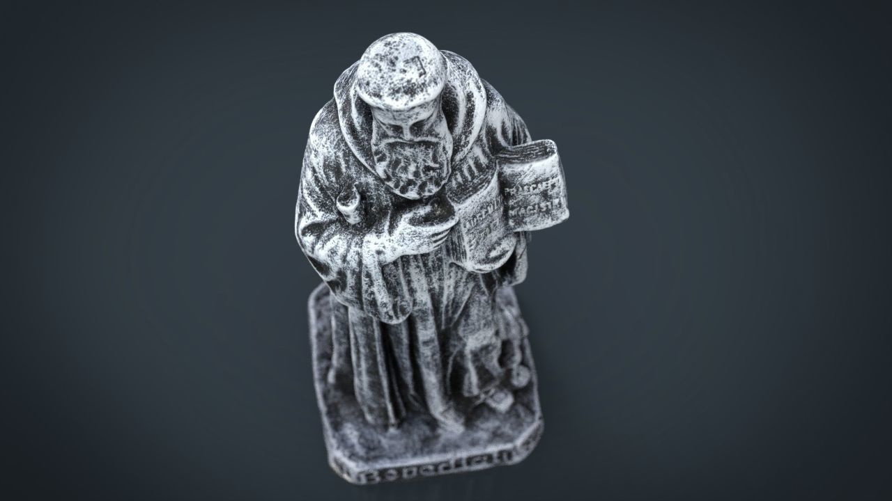 Saint Benedict Low-poly 3D model_19