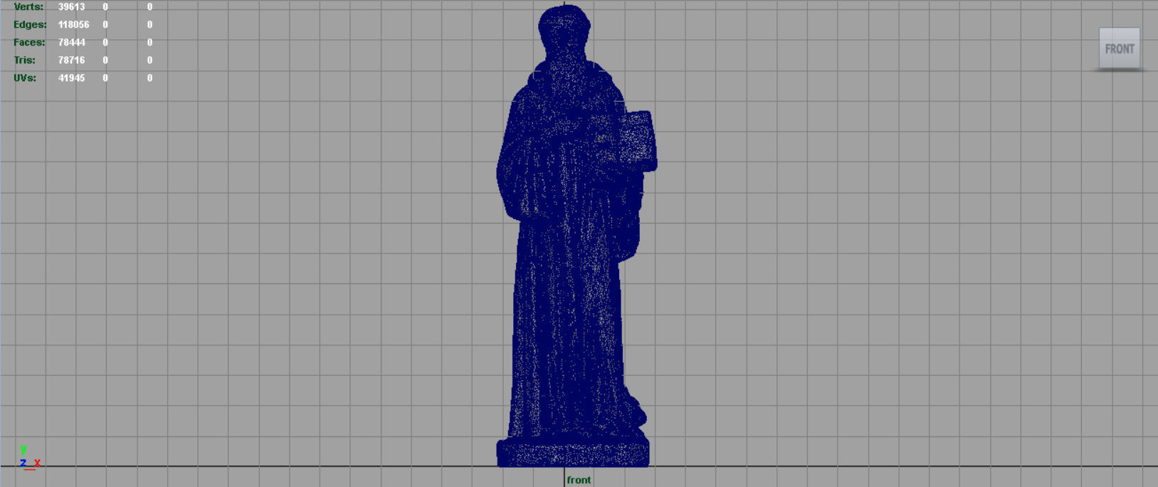 Saint Benedict Low-poly 3D model_14