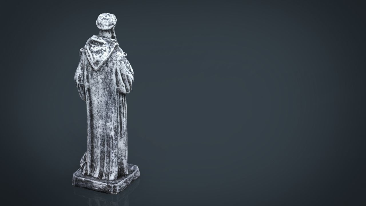 Saint Benedict Low-poly 3D model_16