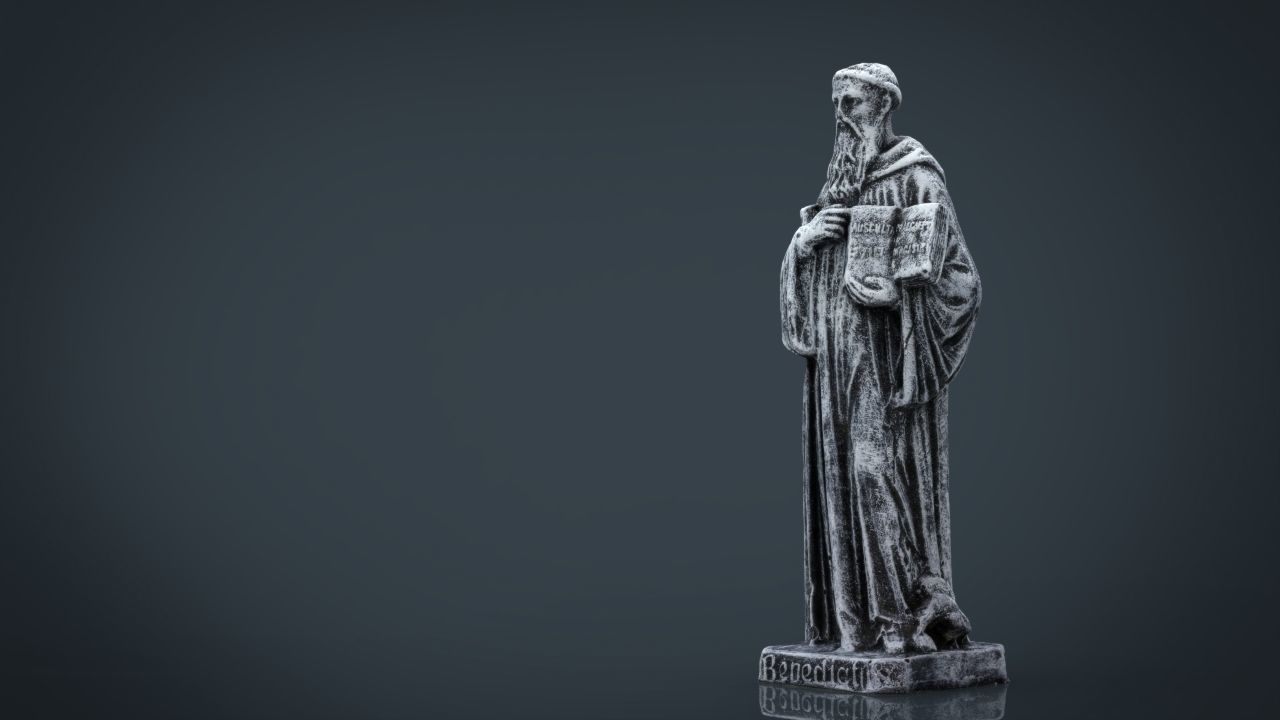 Saint Benedict Low-poly 3D model_17