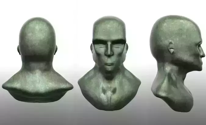 Corroded Bronze Head