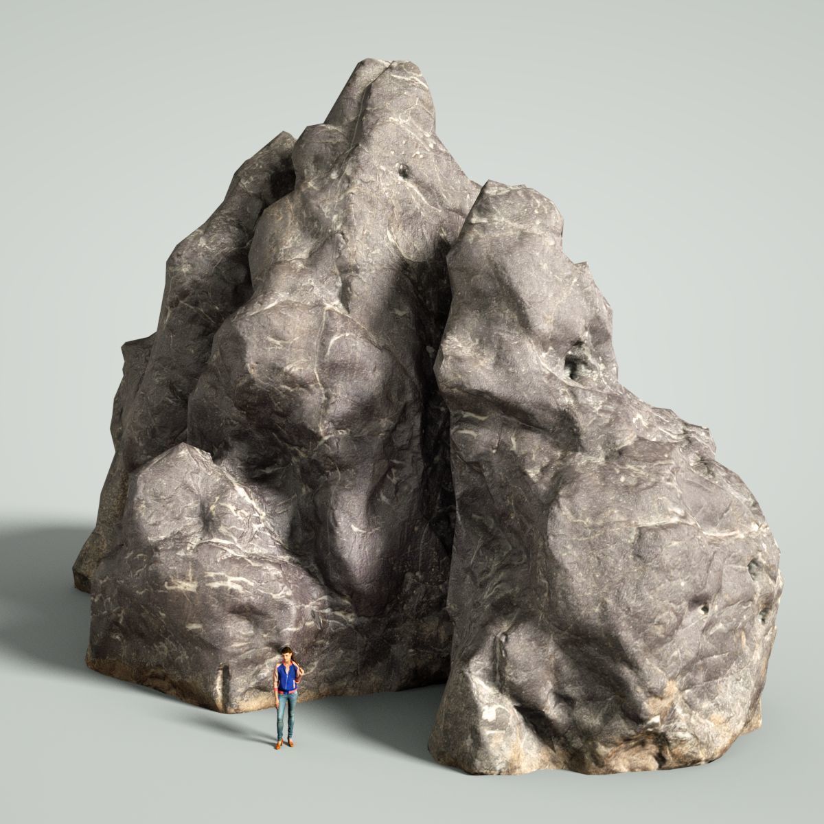 Mountain Rock 1 Low-poly 3D model_2