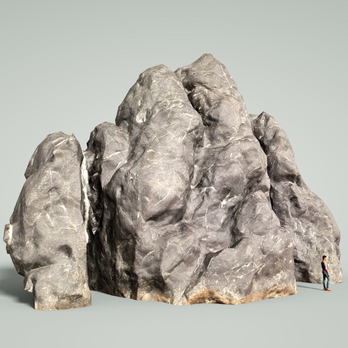 Mountain Rock 1 Low-poly 3D model_3