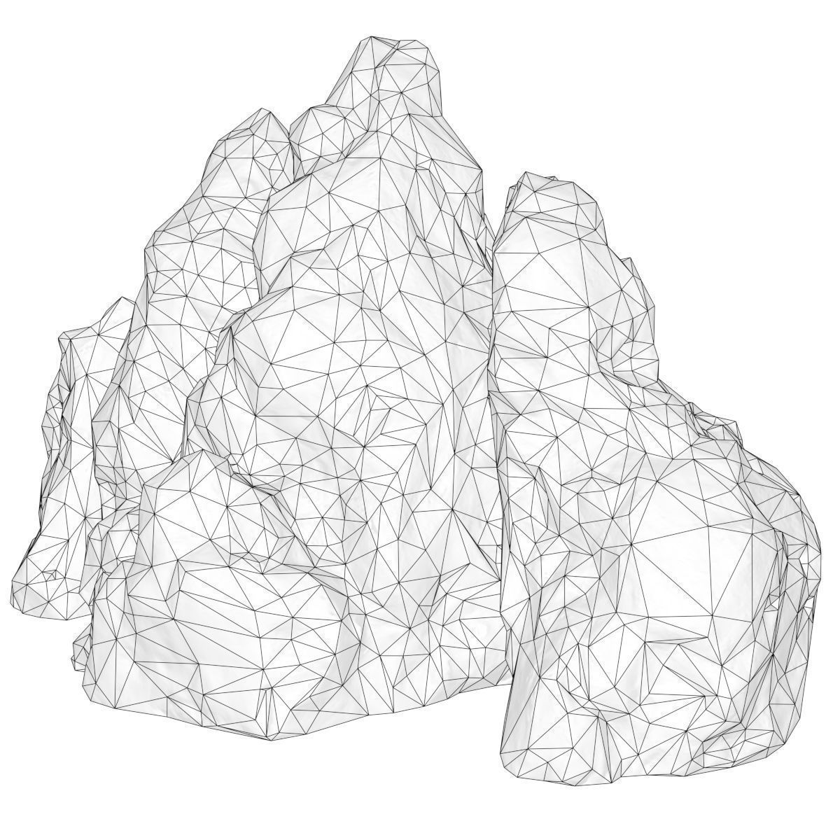 Mountain Rock 1 Low-poly 3D model_5