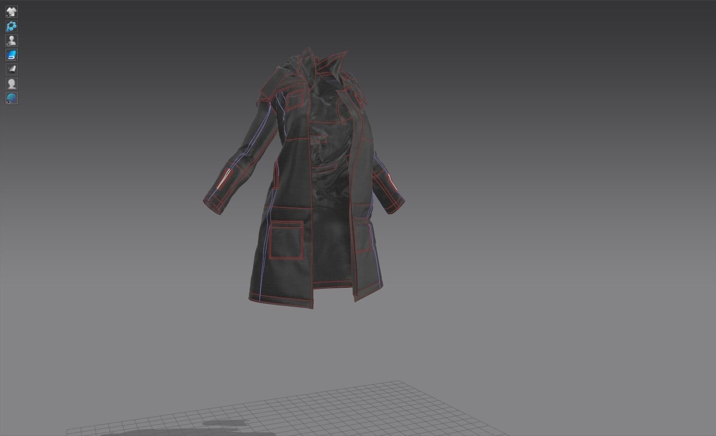 Modern and Designer Jacket and Jumpsuit Low-poly 3D model_3