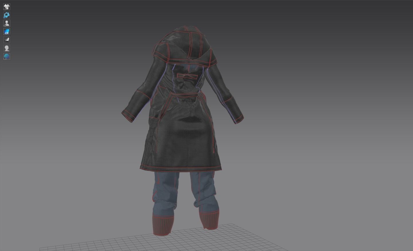 Modern and Designer Jacket and Jumpsuit Low-poly 3D model_2