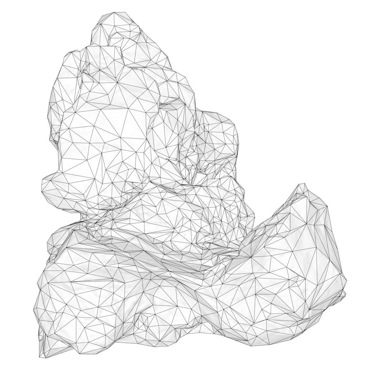 Mountain Rocks 3 Low-poly 3D model_5