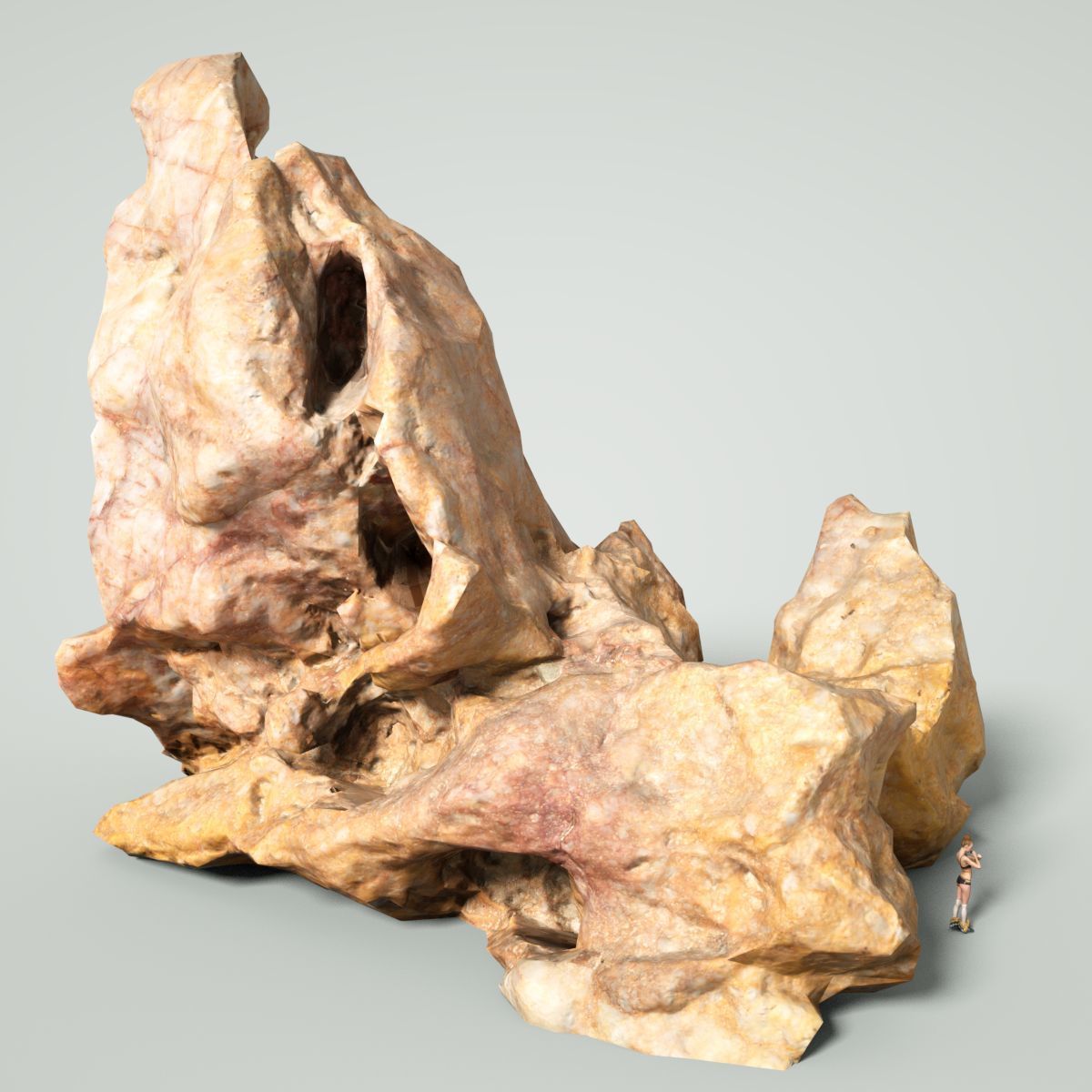 Mountain Rocks 3 Low-poly 3D model_2